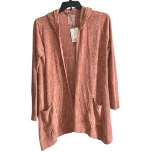 barefoot dreams • cozychic ultra lite hooded seashore cardigan l